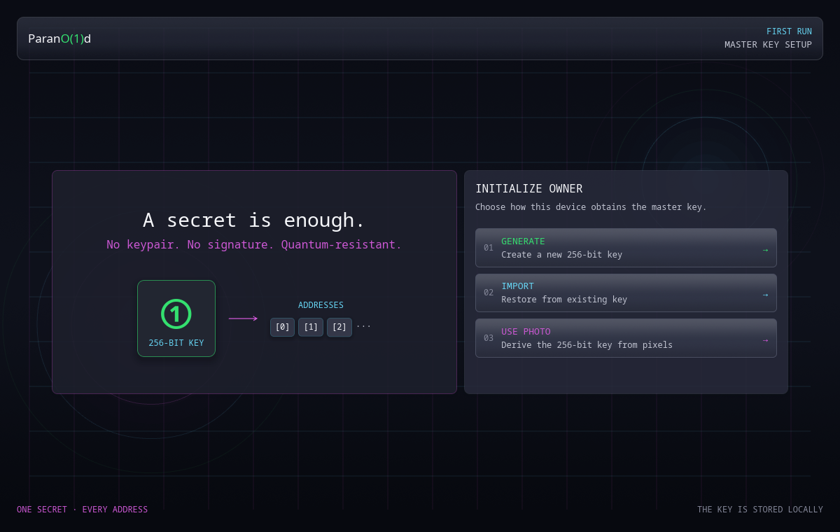 Master-secret setup