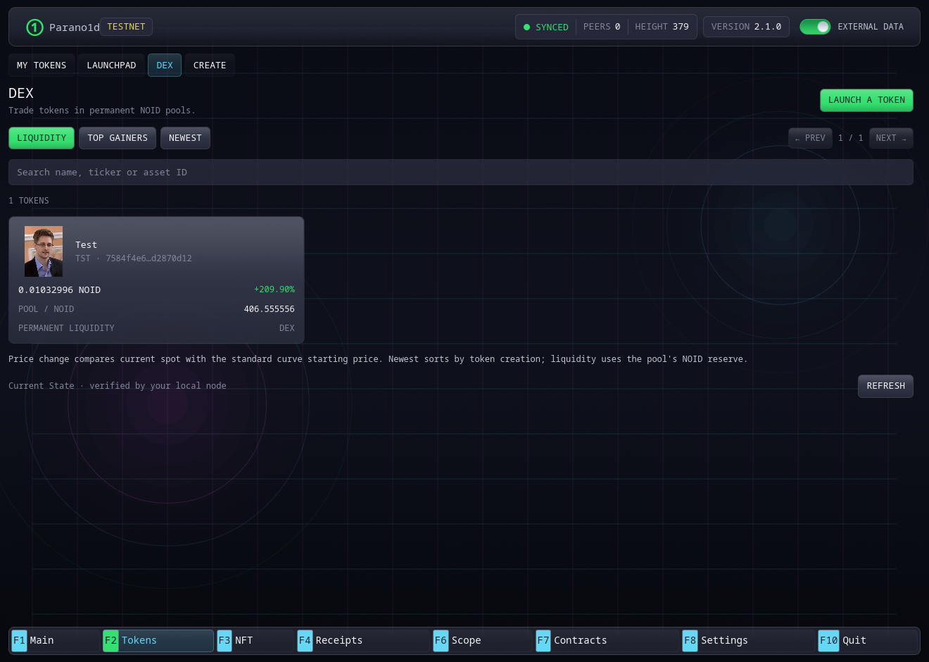 DEX market catalogue